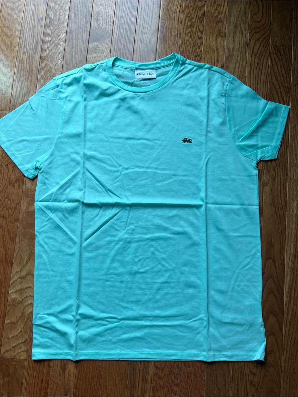 Lacoste Men’s Short Sleeve Crewneck T-Shirt in Mint Green
